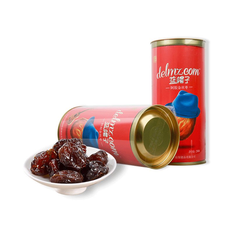 东阿阿胶 蓝帽子阿胶金丝枣280g*2罐(560g) 即食阿胶枣 大枣 阿胶