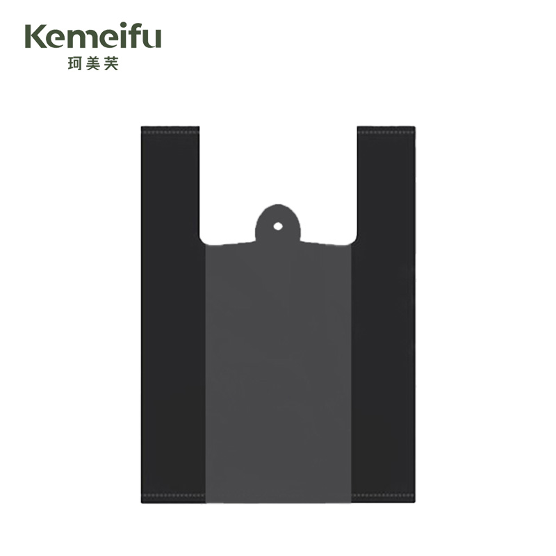 珂美芙 黑色背心加厚塑料袋垃圾袋 55*80cm 50个/包高清大图