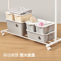 溢彩年华 晾衣架 阳台可移动挂衣架 大号 88*43*170CM多功能创意晒衣架落地晾衣杆 典雅白 YCC2006-W