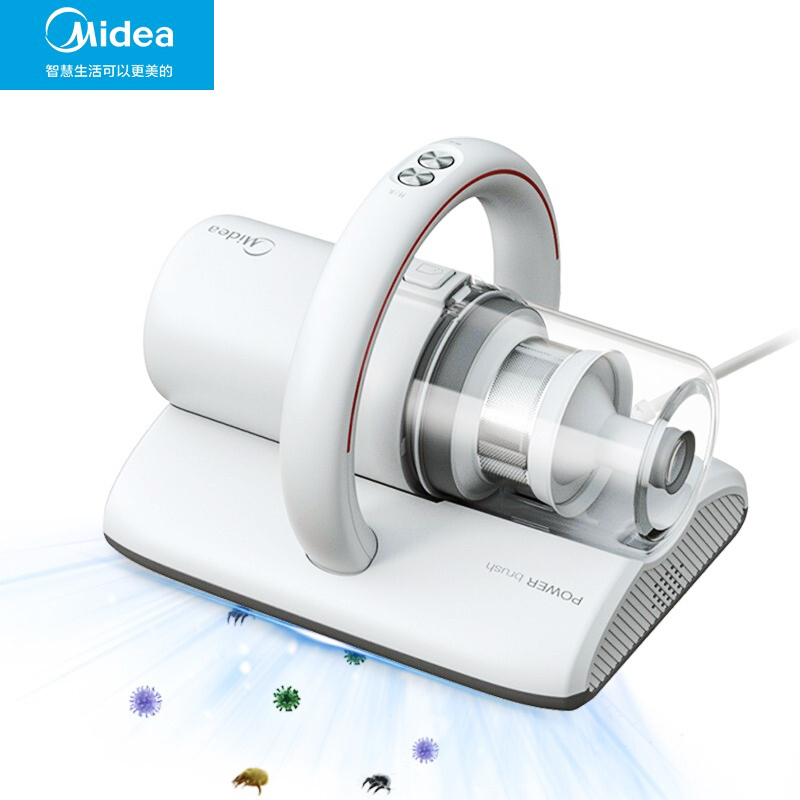 美的(Midea)除螨仪 有线手持床上家用吸尘 深层清洁热风除湿 白色