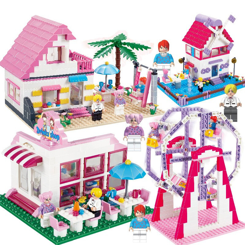 兼容乐高女孩积木树屋游乐园公主房子系列 6-10-12岁城市别墅拼装玩具