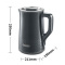 摩飞电热水壶1.5L速热保温降噪轻音烧水壶深空灰MR6071
