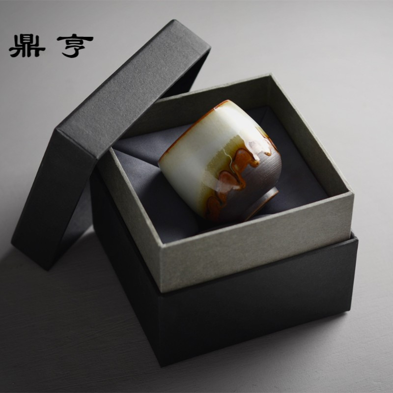 鼎亨景德镇手工窑变柴烧杯陶瓷杯品茗杯主人杯功夫茶具