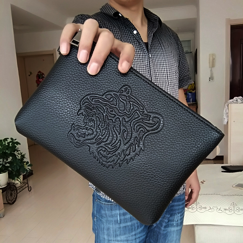 猛虎手包社会小伙钱包长款软手提包男士手拿包精神mc高迪猴哥吴迪