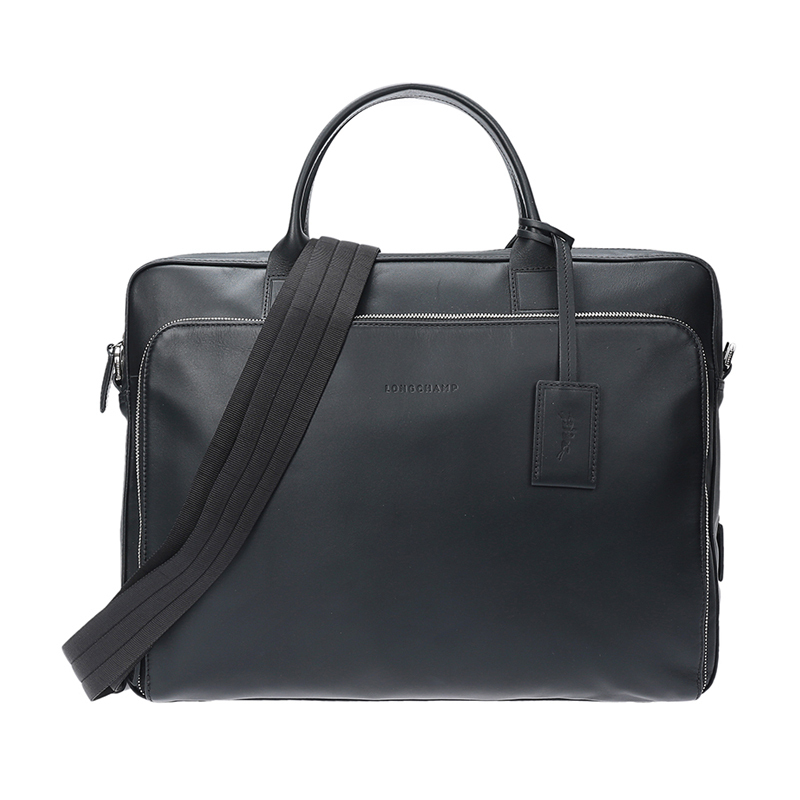 longchamp 珑骧 男士baxi系列牛皮中号手提公文包 2141 788