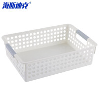 海斯迪克 HKCL-270 塑料收纳筐 蔬菜水果杂物篮 桌面白色置物篮 浅口大号