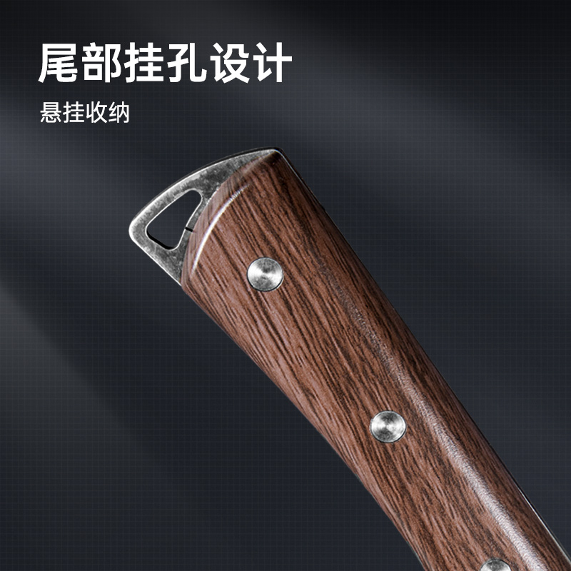 炊大皇 古法锻打切片刀 带磨刀石 菜刀GF01高清大图