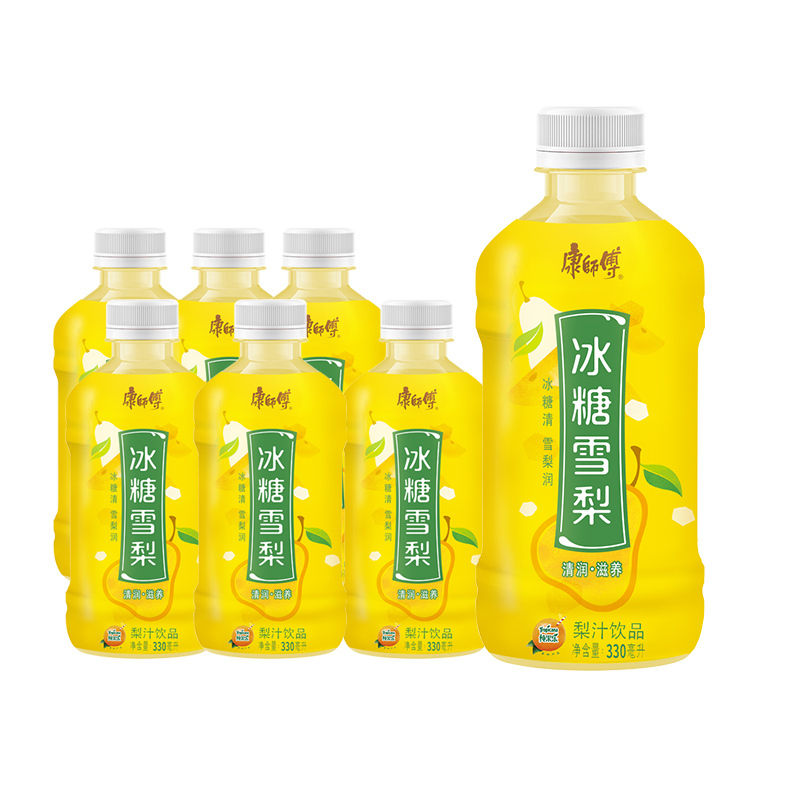 康师傅冰红茶 茉莉蜜茶 绿茶 酸梅汤 冰糖雪梨330ml*6瓶小瓶装 柠檬茶饮料