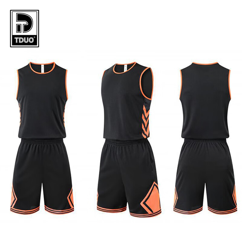 Tduo篮球服 V9 套 黑色 S