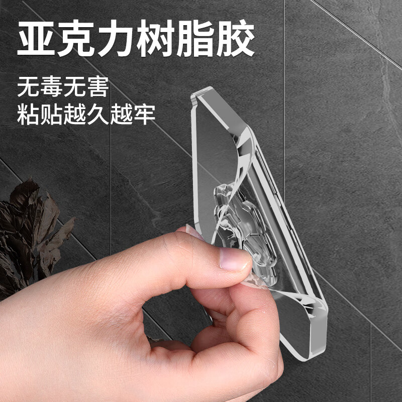 无痕挂钩贴强力墙上粘胶勾家用壁厨房加厚免孔贴挂墙挂钩超强粘力高清大图