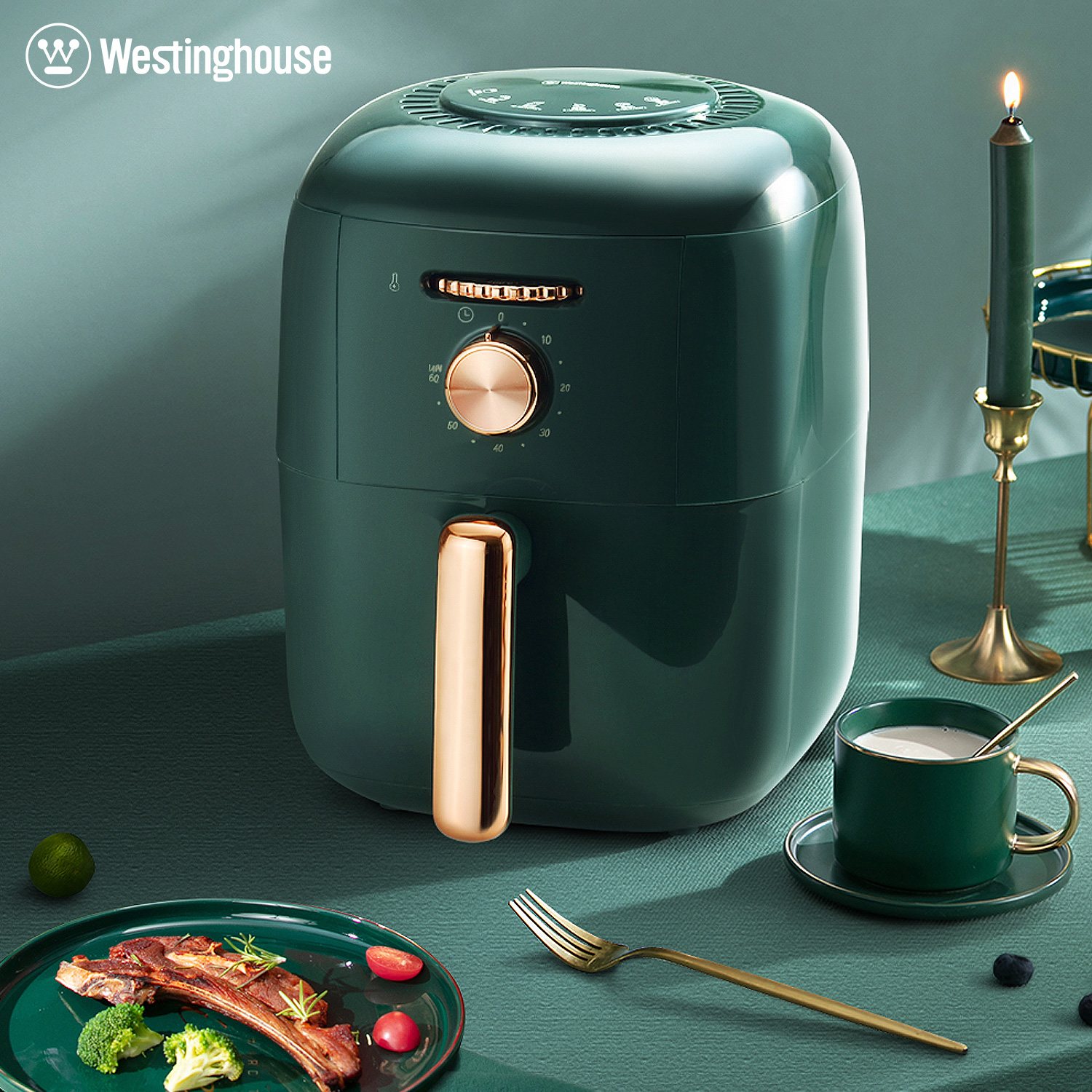 西屋(WESTINGHOUSE) 空气炸锅(墨绿色) WAF-LZ3504E高清大图
