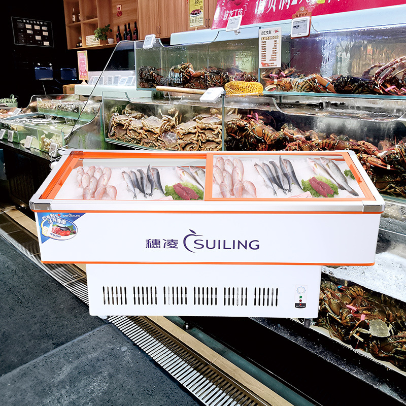 穗凌(SUILING) DLCD-1.4海鲜柜展示柜生鲜冰柜冷柜卧式 商用冷冻冷藏保鲜柜