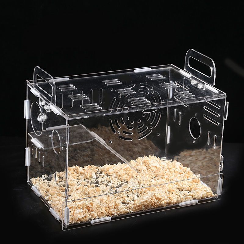 送营养丸 消炎药 亚克力二层仓鼠笼宠物用品亚克力仓鼠笼透明仓鼠豪华