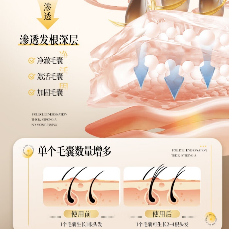 维特丝 生姜固发洗发水500ml(V领)高清大图