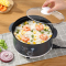 电热锅多功能带蒸笼纳丽雅电煮锅电火锅电饭锅电炒电蒸锅家用办公室不粘 不粘22CM单层/深灰色