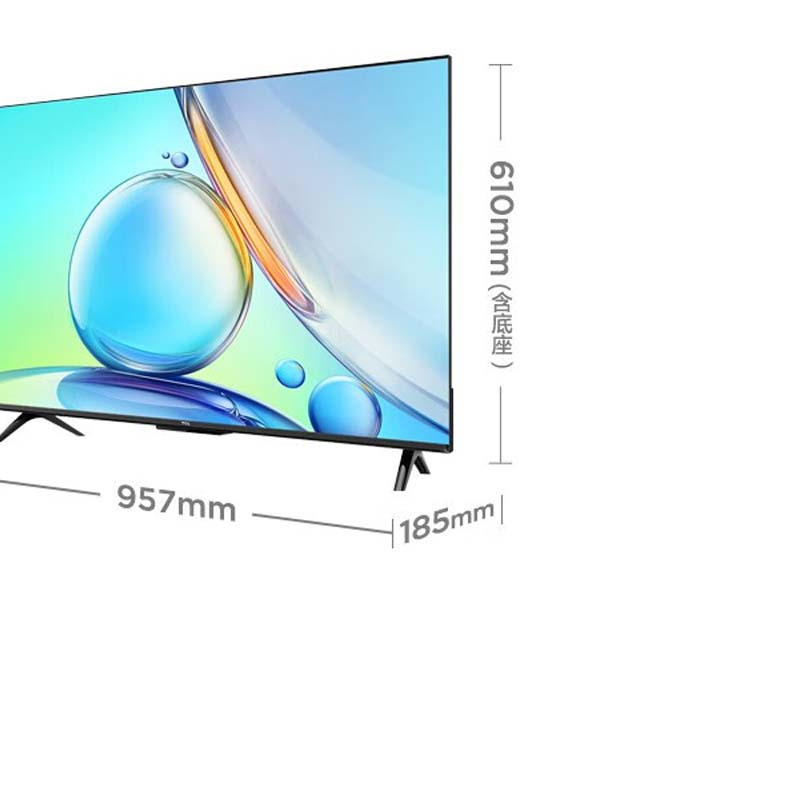 TCL 普通电视设备(电视机43S11 超高清(4k) 43 LED 有线+无线高清电视 黑色 0301000168&&