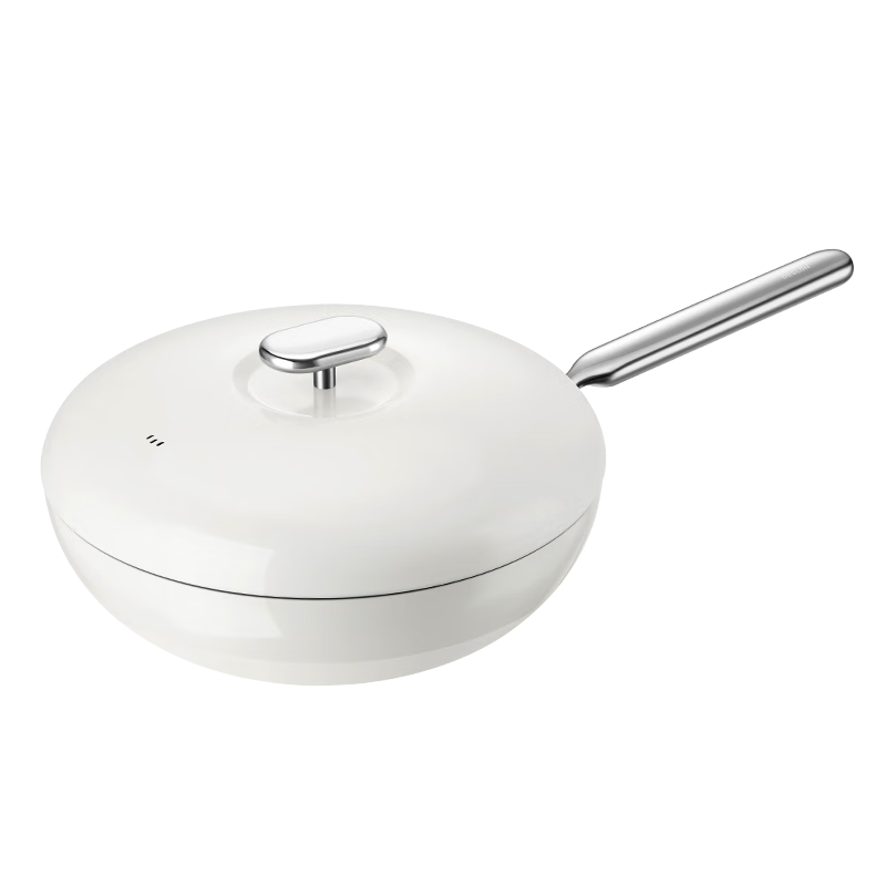 德世朗(DESLON)小满系列钛陶瓷不粘炒锅 30cm 白色 一个装 DP915-W30WH