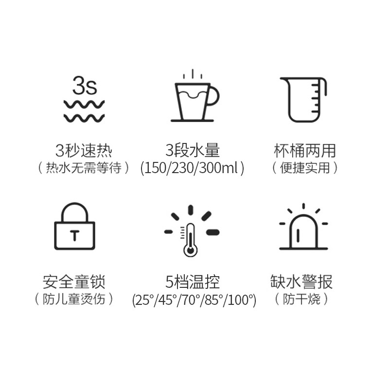 新加坡爱家乐(AKIRA)KK-F4/SG 即热式台式饮水机 电水壶 商务办公家用电热水壶 急速开水机茶
