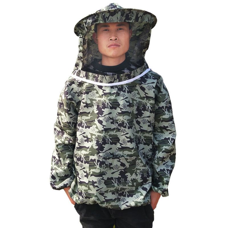 衣全套透气蜜蜂衣服全套养蜂衣服抓蜂衣服蜂衣防蜂服峰衣五星迷彩半身