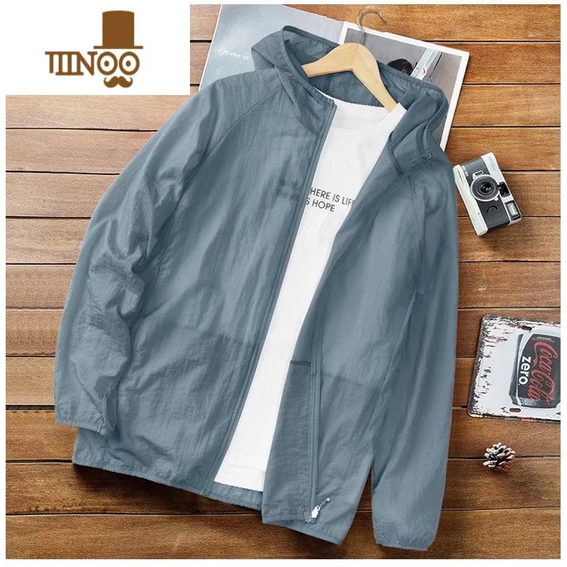 YANXU夏季薄款防晒衣男透气速干外套潮男士运动夹克防晒服骑行风衣外套高清大图