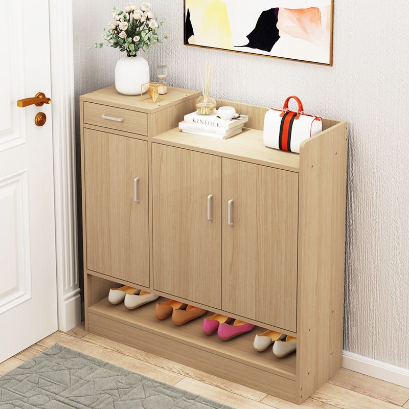 鞋柜简约现代门厅柜仿实木鞋架符象简易门口鞋柜经济型玄关储物柜
