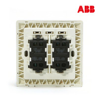 ABB开关插座 德逸珍珠金 二联/二位/二开双控开关面板AE106-PG