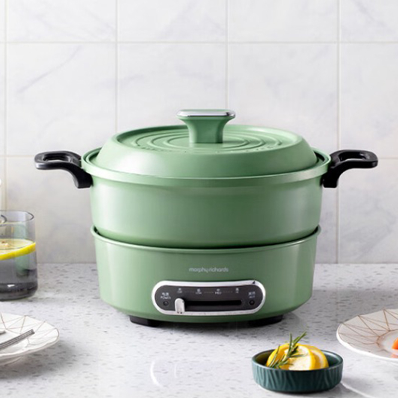 摩飞电器(MORPHY RICHARDS) 多功能电火锅薄荷绿3L MR9087