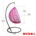 吊椅卧室秋千摇篮椅吊篮家用室内户外庭院躺椅阳台摇椅吊篮藤椅_3_99 特大号单人玫红色