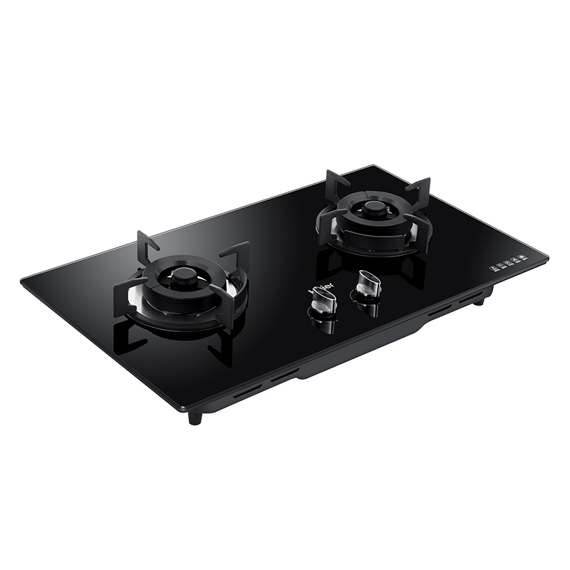 海尔Haier燃气灶JZT-Q737(12T)台嵌两用式防爆钢化玻璃灶面5.1KW火力天然气灶具双灶新品苏宁自营高清大图