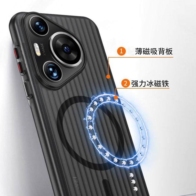 KONEL 适用于华为pura70瓦楞磁吸手机壳pura70pro/pro+/ultra裸机手感前后高出保护设计光栅壳