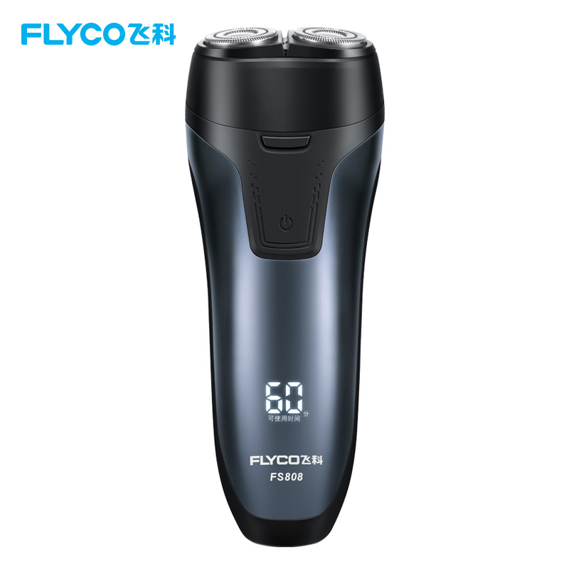 飞科(FLYCO)电动剃须刀FS808 充插两用全身水洗智能电量显示1小时快充双环浮动旋转式刮胡刀