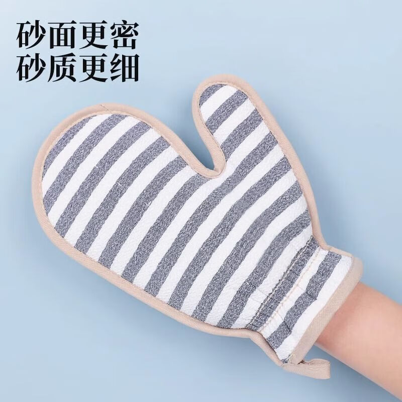 茶花搓澡巾两用婴儿不伤皮肤洗澡巾搓泥手套无痛 蓝色252004蓝高清大图