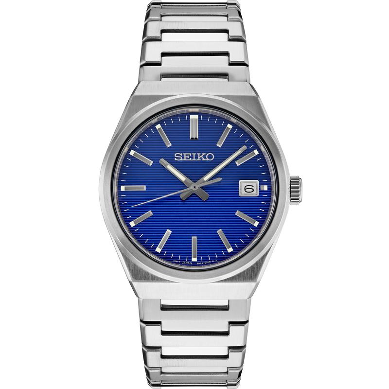 SEIKO/精工 essentials系列时尚商务手表经典蓝盘不锈钢防水石英表高清大图