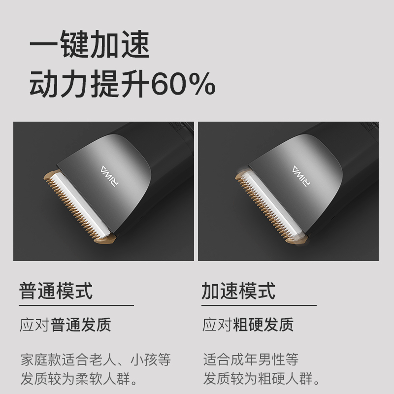 雷瓦(RIWA)RE-6110充电式理发器 精钢刀头 专业 剃头 电剪推电推子高清大图