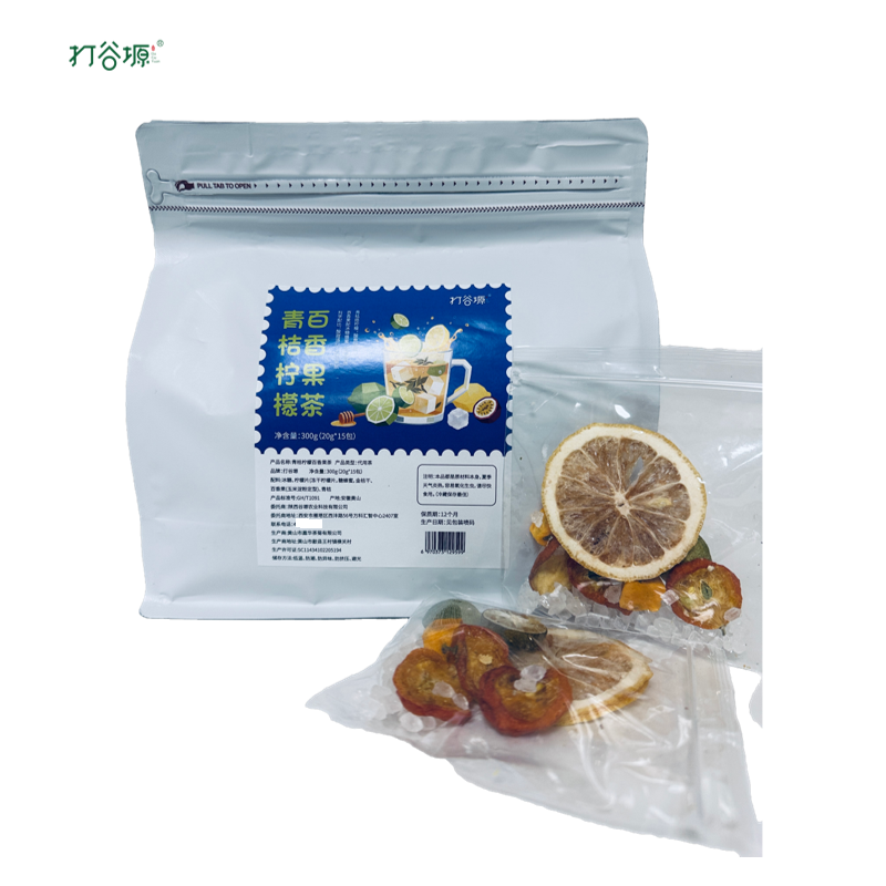 打谷塬 青桔柠檬百香果茶 300g 袋高清大图