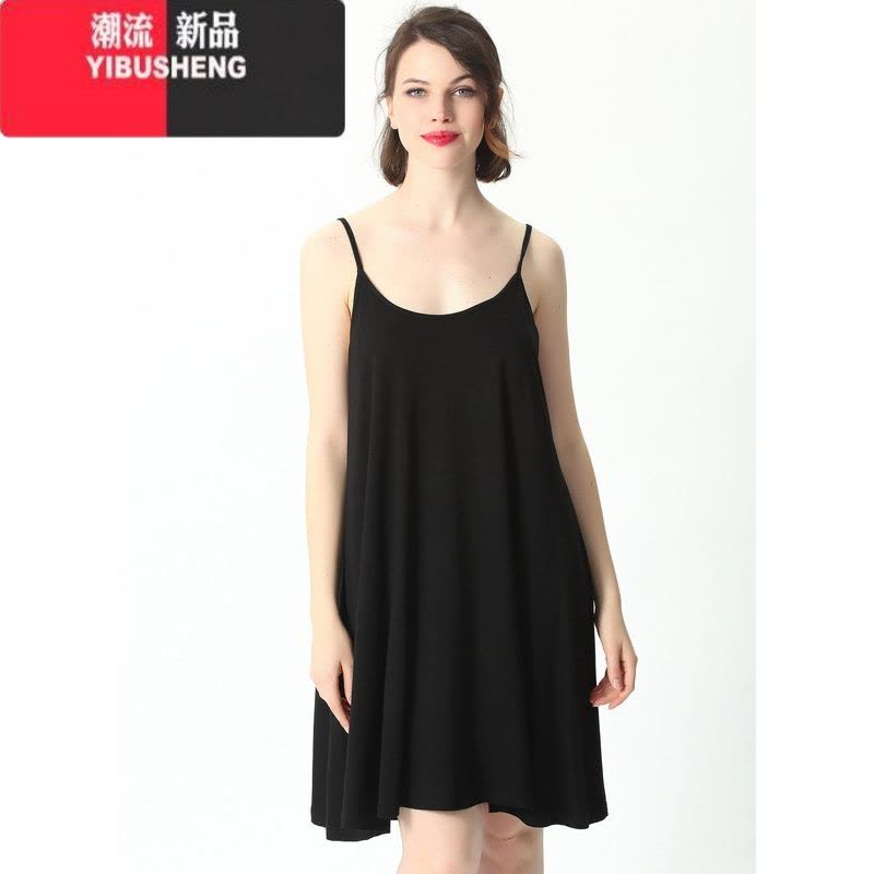 YIBUSHENG季特大码交叉吊带连衣裙宽松家居睡裙200斤300240加肥打底背心图片