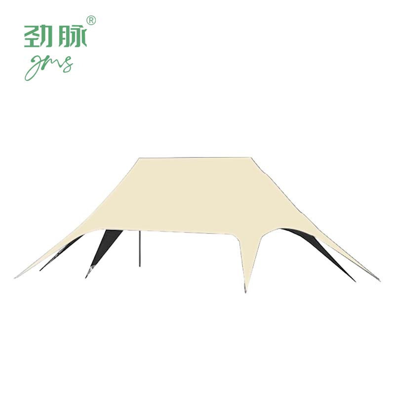 劲脉 双星云顶帐篷 玫红色-11*7*3.5M 顶高清大图