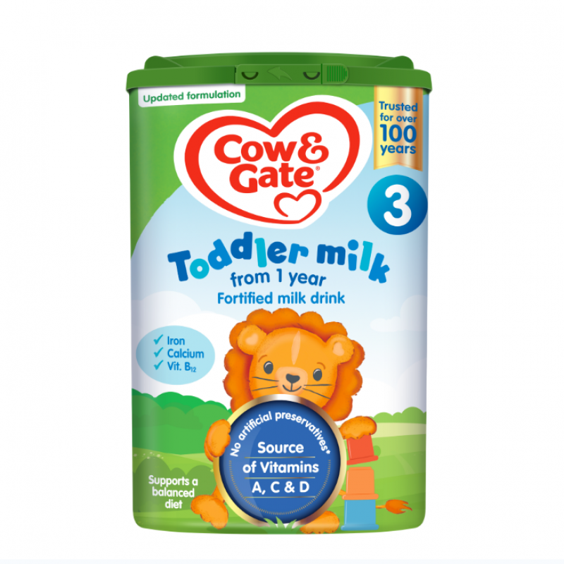 [新效期 2026年2月后]原装进口英国COW&GATE牛栏3段婴幼儿宝宝奶粉(1-2岁)800g/罐