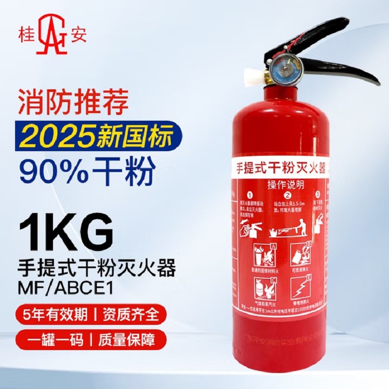 桂安 手提式干粉灭火器 2025新国标 单位:具高清大图