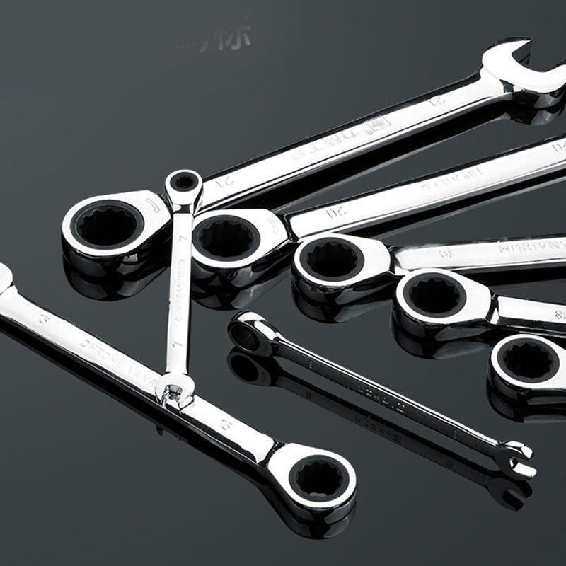 快速棘轮扳手两用开口梅花扳手自动扳手五金工具板手套装多功能家装