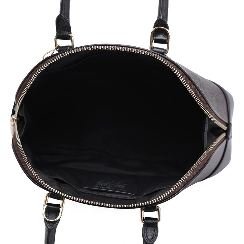 COACH 蔻驰女包 SIERRA SATCHEL 贝壳包 单肩包斜挎包手提包 字母马车标织物F27583金扣