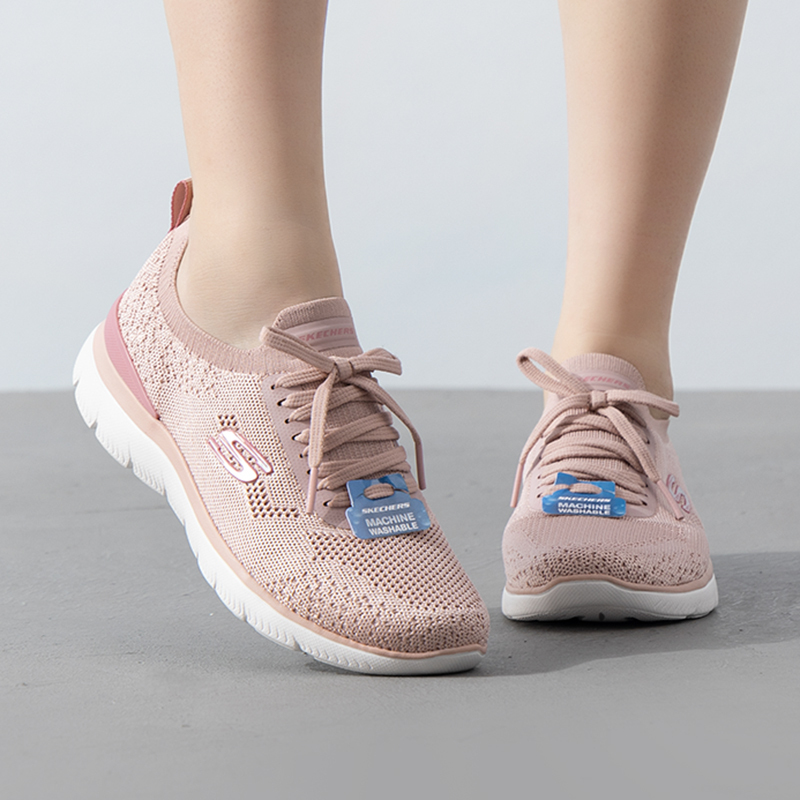 SKECHERS斯凯奇女鞋新款网面透气健步鞋减震休闲运动鞋150122-NVLV ZP
