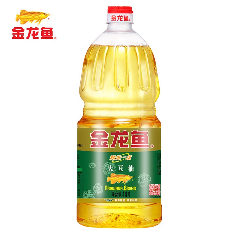 金龙鱼 食用油精炼一级 大豆油1.8L