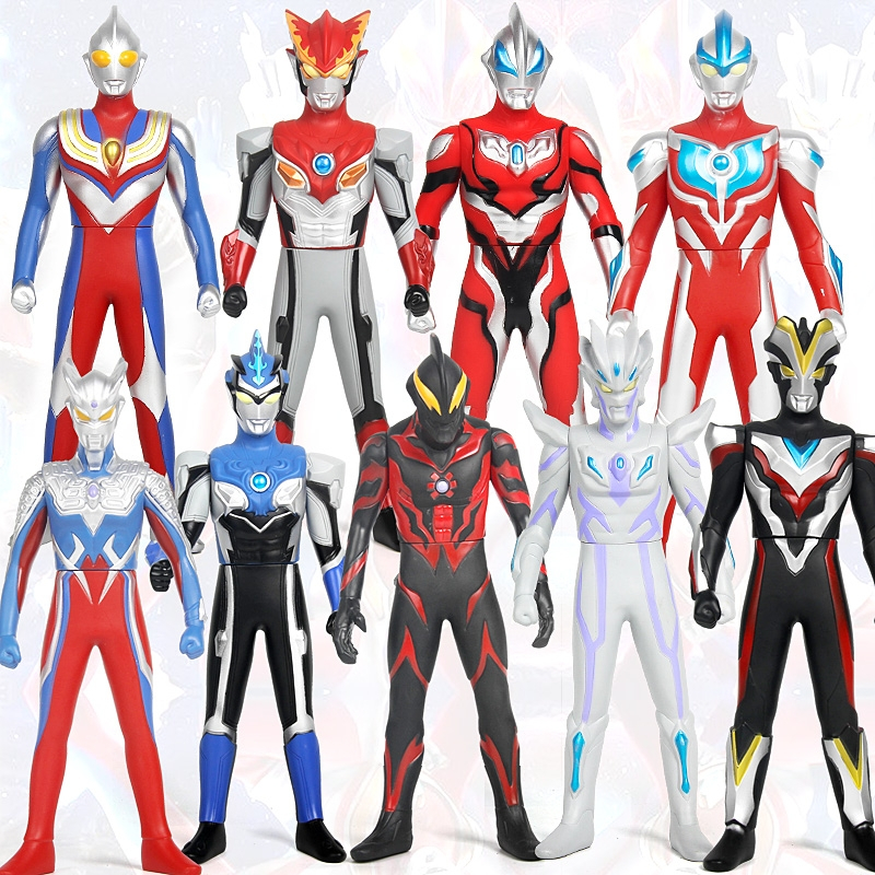 大号软胶玩具贝利亚布鲁捷德赛罗银河维克黑暗迪迦奥特曼人偶模型