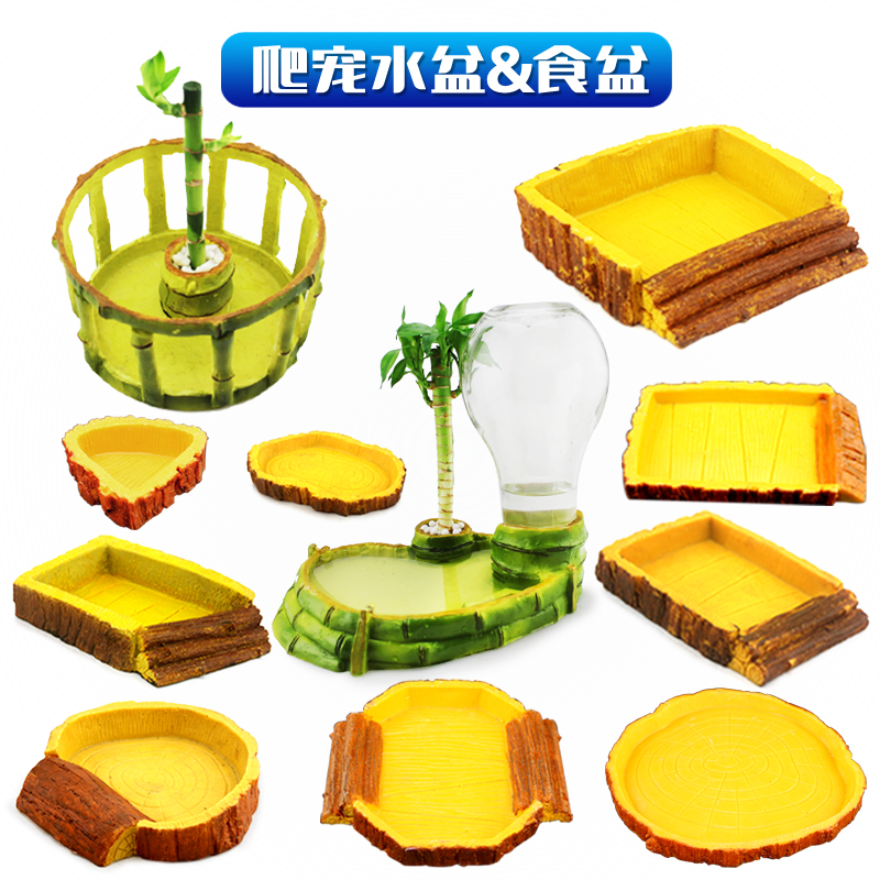 陆龟水盆爬虫食盆大小号守宫蜘蛛角蛙乌龟缘蝎子蜥蜴宠物蛇泡澡高清大图
