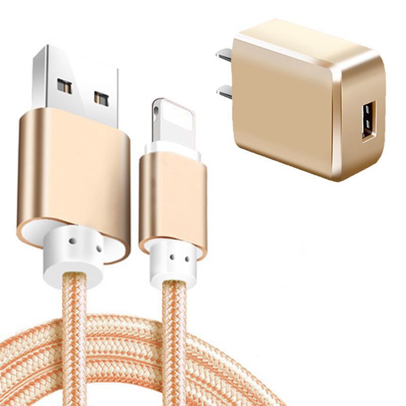 苹果充电器闪充数据线iphone11/xs/7/8plu/6s通用x充电头快冲套装|[玫瑰金]充电线+充电头 加长:2米