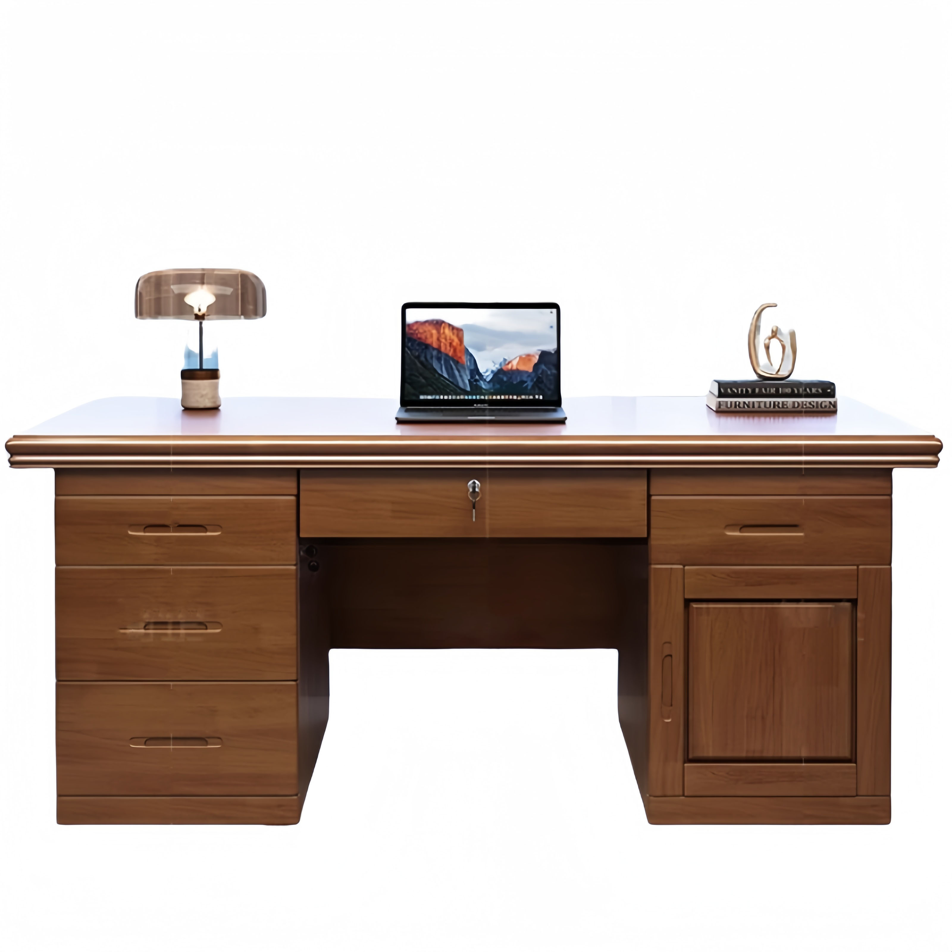 实木办公桌 1.2m张高清大图