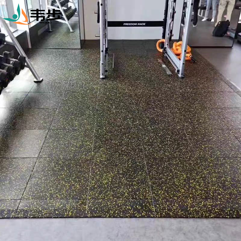 韦步健身房橡胶地垫收边条 多彩地垫系列安装配件安装加固卡扣高清大图