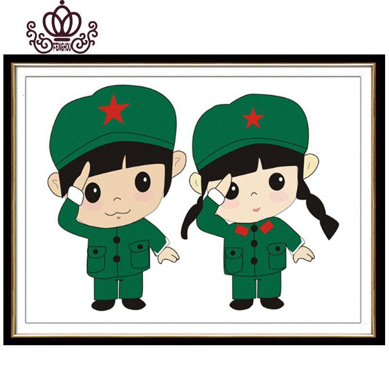 封后十字绣2019新款可爱卡通情侣人物小件小幅刺绣自己绣手工简单线绣