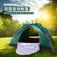 川崎（KAWASAKI）双层自动帐篷 K3X00-A0803-1墨绿色（尺寸:200*150*120cm）